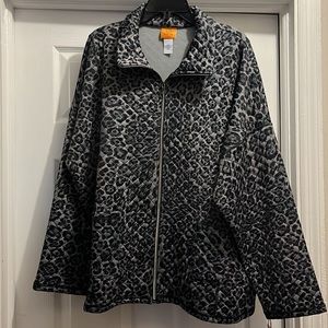 Ruby Rd woman's leopard quilted jacket